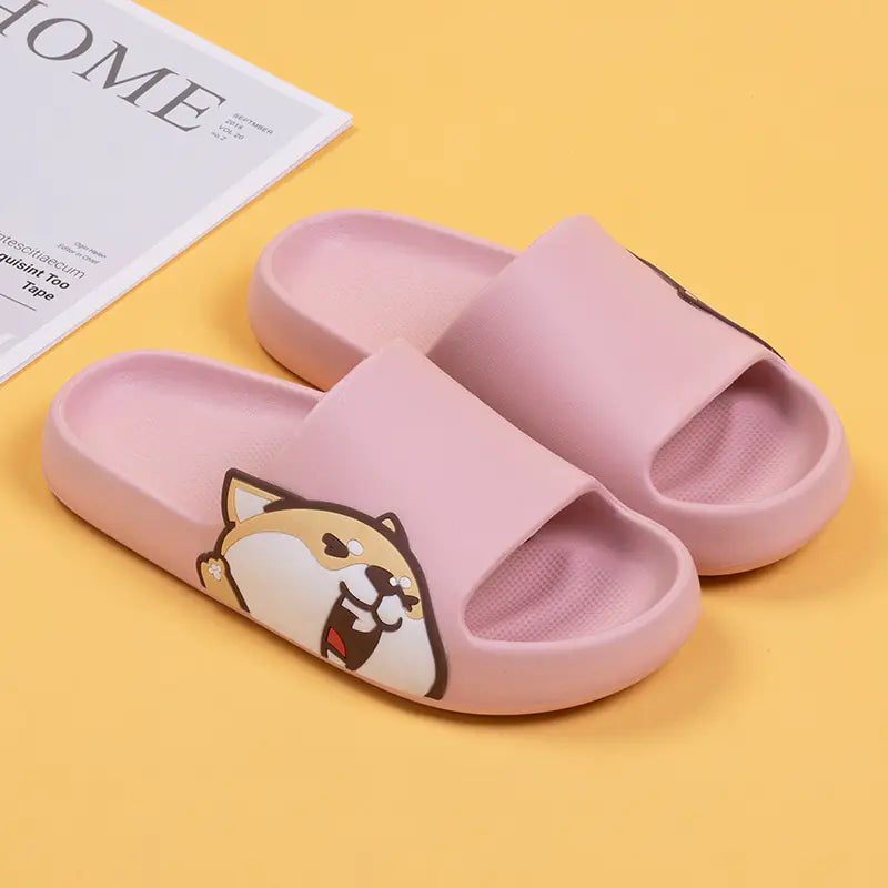 Shiba Inu Cartoon Incisor Indoor Slippers