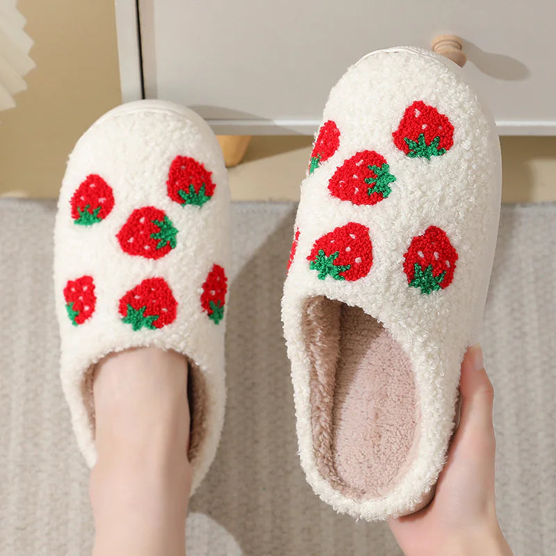 Fruit Designed Cotton Slippers