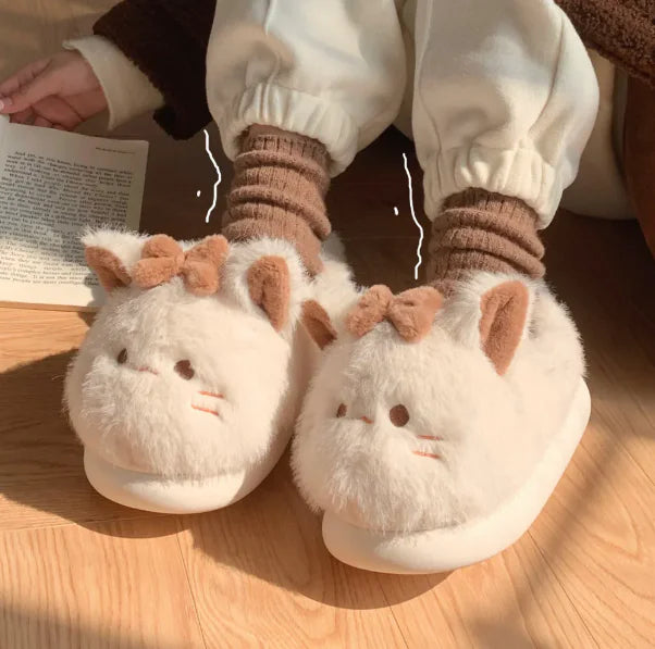 Kawaii Cat Cotton Slippers