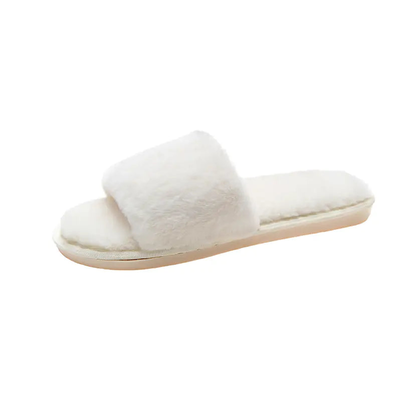 New Ladies Fashion Suede Plush Slippers