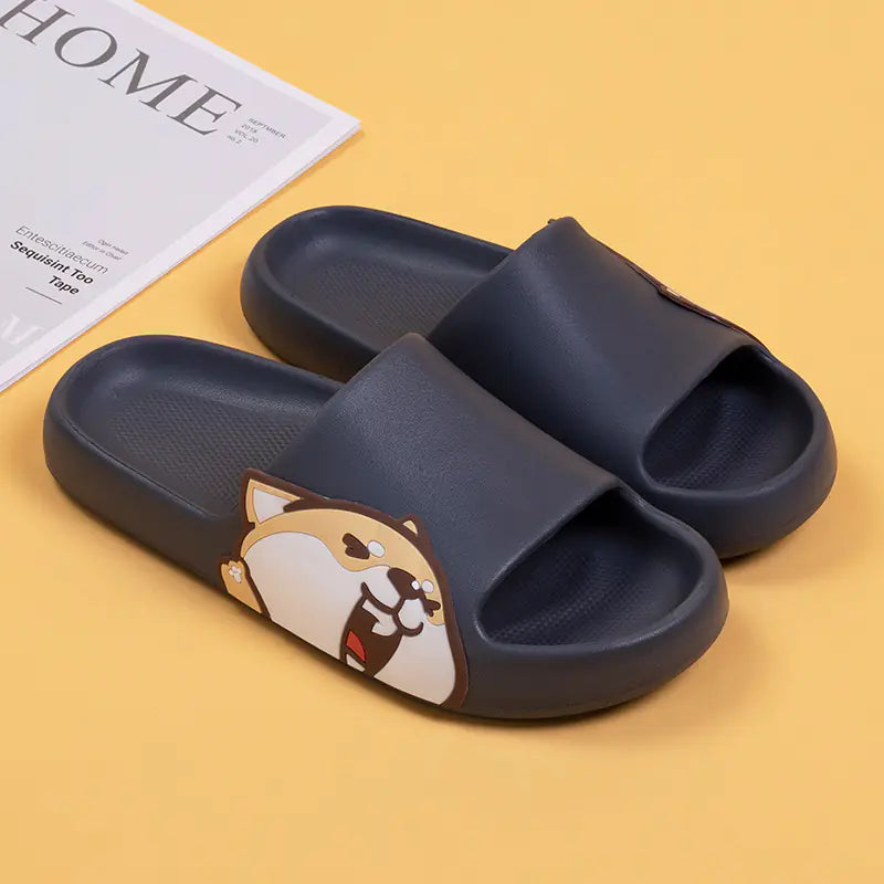 Shiba Inu Cartoon Incisor Indoor Slippers