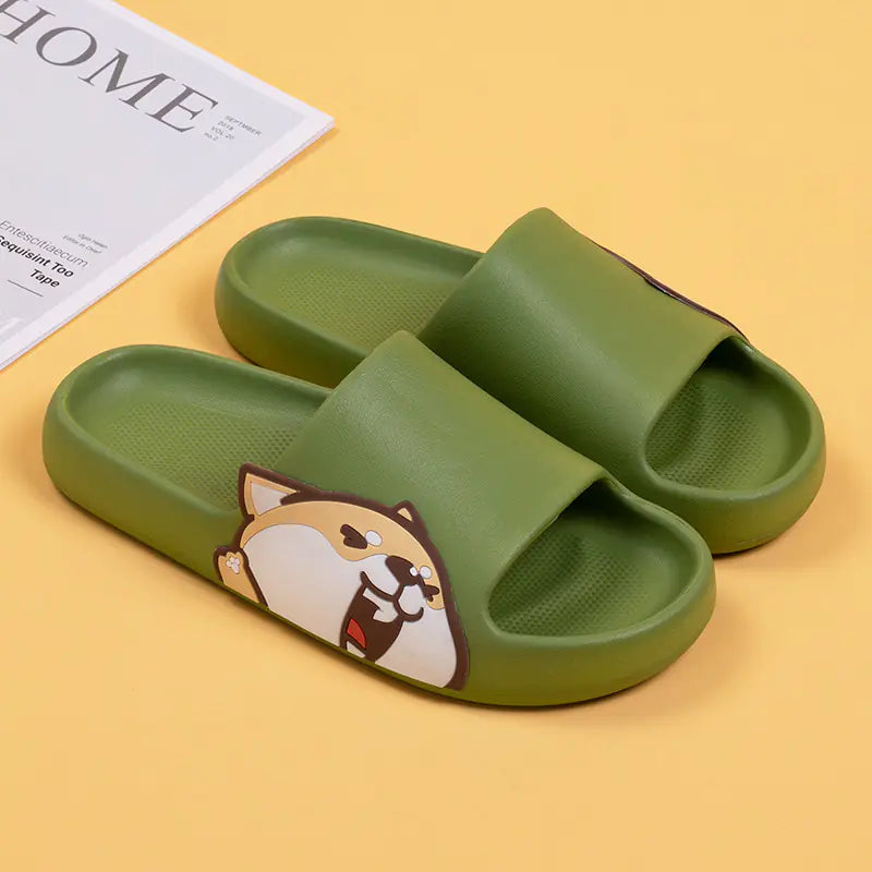 Shiba Inu Cartoon Incisor Indoor Slippers