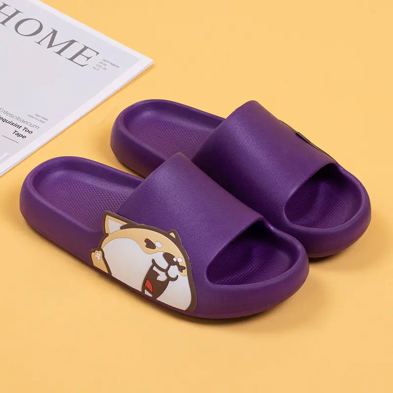 Shiba Inu Cartoon Incisor Indoor Slippers