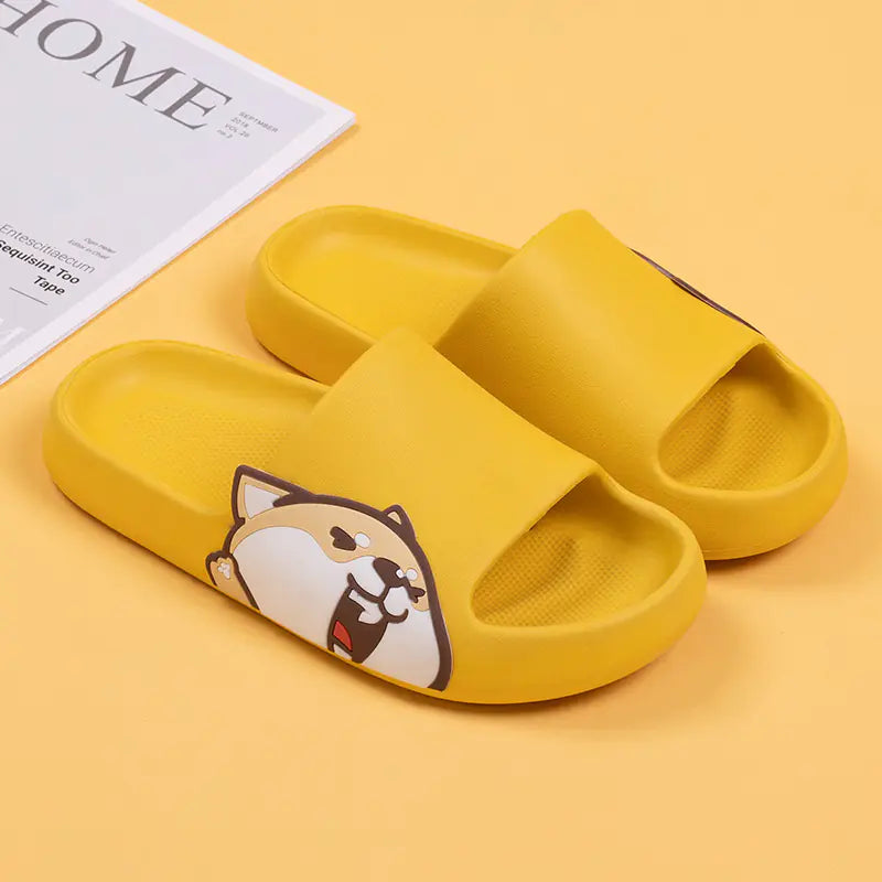 Shiba Inu Cartoon Incisor Indoor Slippers