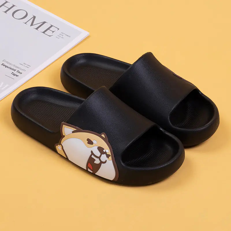 Shiba Inu Cartoon Incisor Indoor Slippers