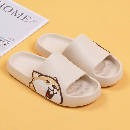 Shiba Inu Cartoon Incisor Indoor Slippers
