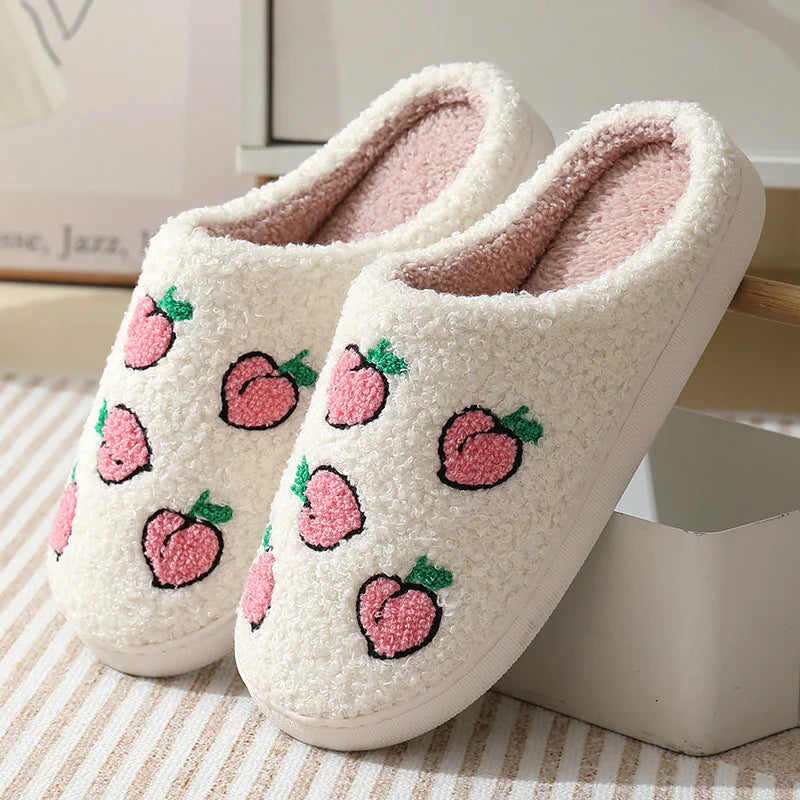 Fruit Designed Cotton Slippers
