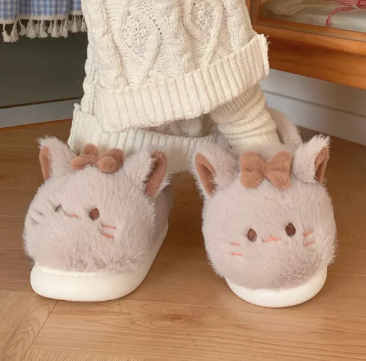 Kawaii Cat Cotton Slippers