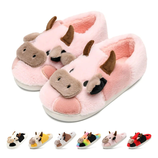 Kids Cow Slippers